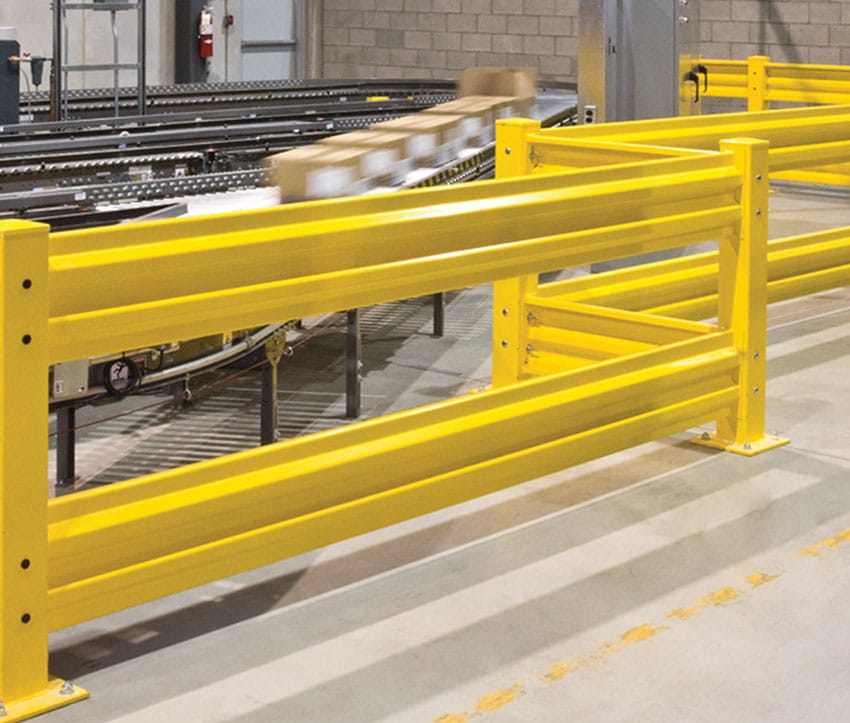 guardrail for conveyor protection